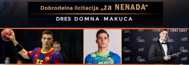 Dobrodelna licitacija rokometnega dresa Domena Makuca