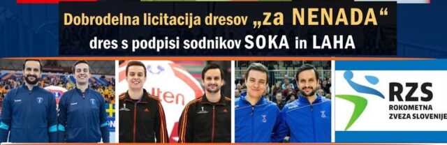 Dobrodelna licitacija dresa s podpisi sodnikov SOK in LAH